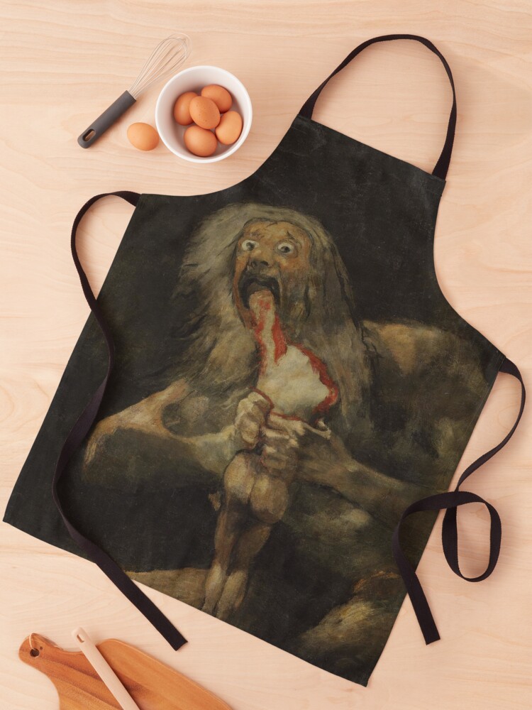 Thumbnail 1 of 6, Apron, Saturn Devouring His Son by Francisco Goya (c. 1819–1823) designed and sold by DotorEaon.