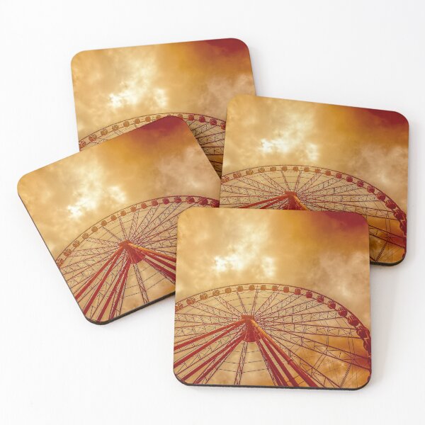 Item preview,  Ferris Wheel against a Fiery Sunset designed and sold by Steven Kight.