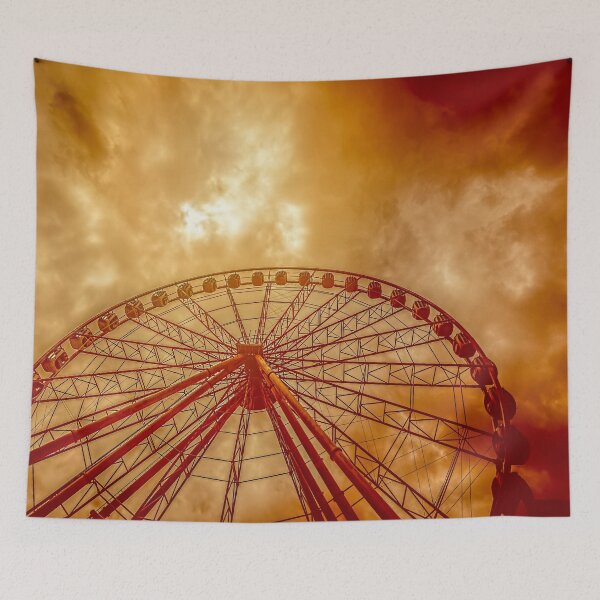 Item preview,  Ferris Wheel against a Fiery Sunset designed and sold by Steven Kight.