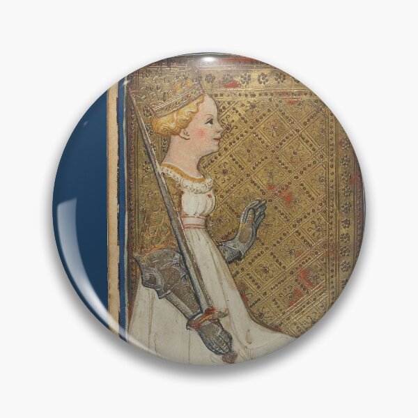 Item preview, Carta del tarot italiano medieval Reina de espadas designed and sold by ThievingNargles.