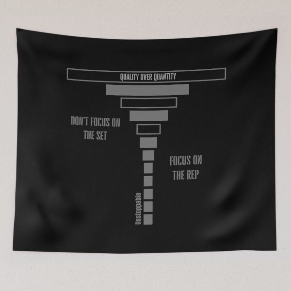 Item preview, QUALITY OVER QUANTITY, GYM, WORKOUT (OR) designed and sold by Tru-Intuit.