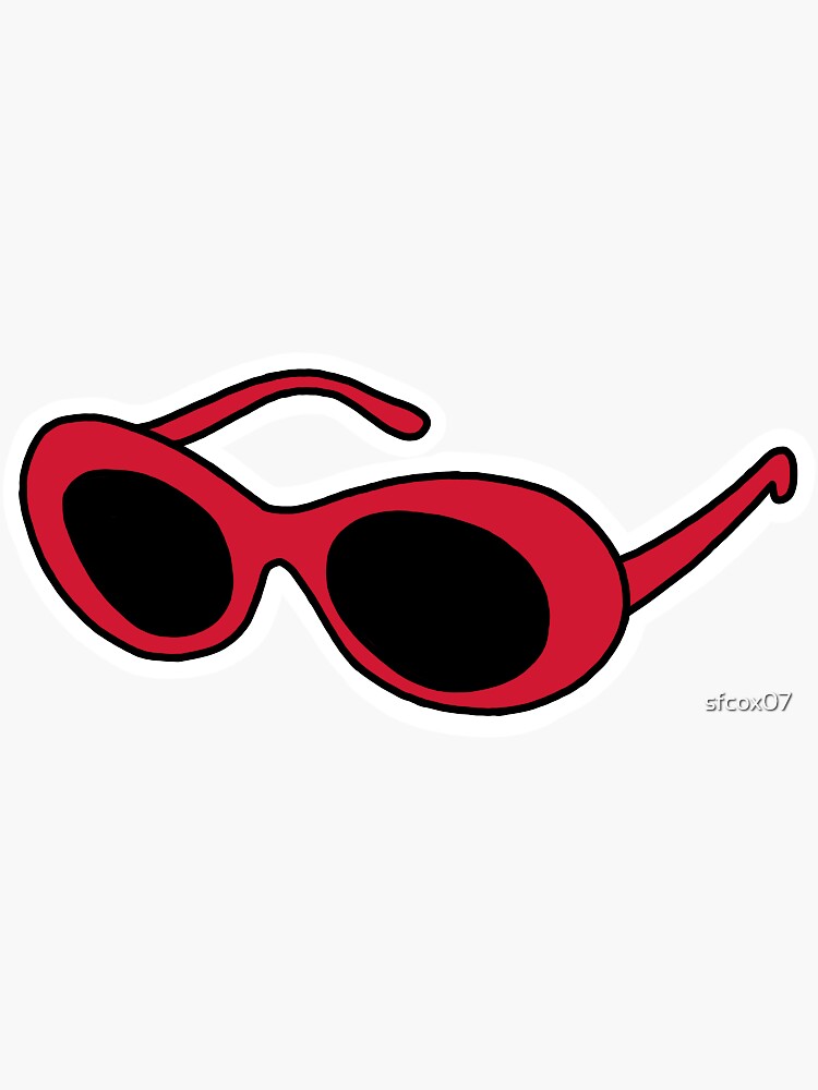 Red Glasses Sticker Sticker For Sale By Sfcox07 Redbubble