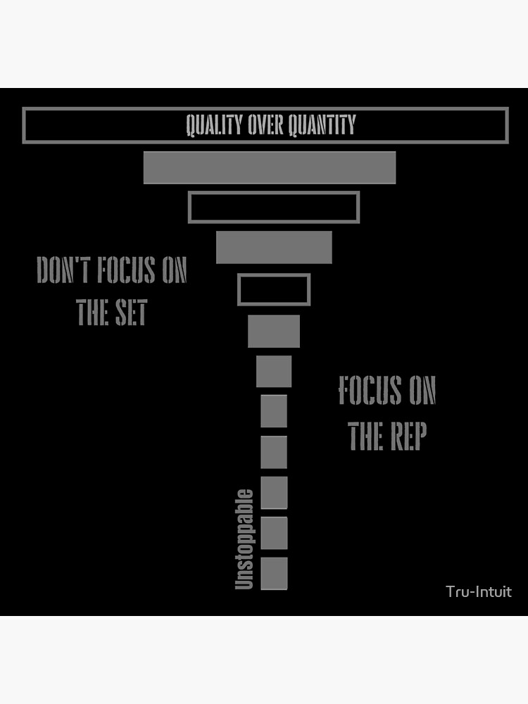 "QUALITY OVER QUANTITY, GYM, WORKOUT (OR)" Poster by TruIntuit Redbubble