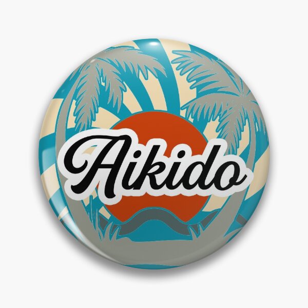 Item preview, Aikido Beach T-Shirt, Retro, Red Sun and Palm Trees designed and sold by Polishthestone.