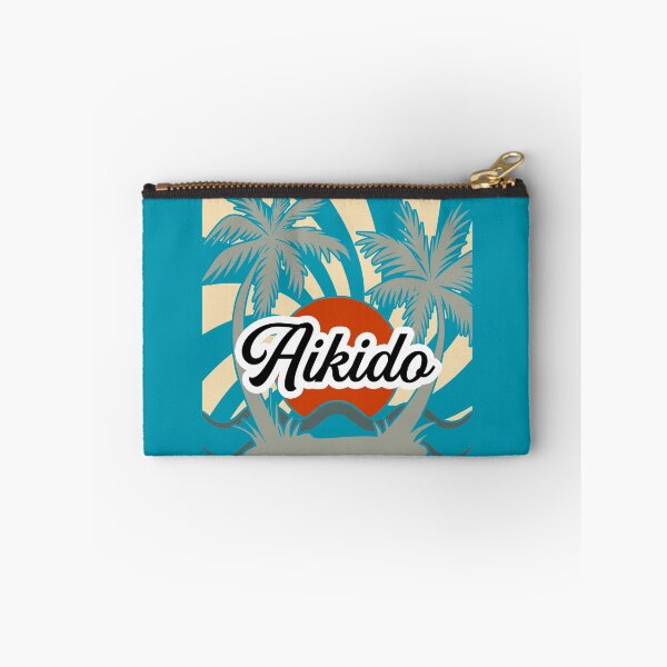 Item preview, Aikido Beach T-Shirt, Retro, Red Sun and Palm Trees designed and sold by Polishthestone.