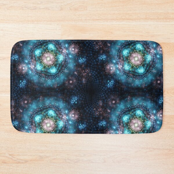 Item preview, Delicate snowflake fractal in blues and pinks designed and sold by Joshua Sweeney.