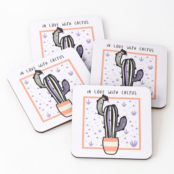 Item preview, Beautiful Cactus Art "In love with cactus" Gift for cactus lover designed and sold by TamGustam.