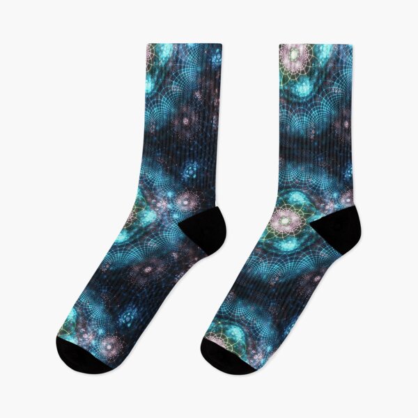 Item preview, Delicate snowflake fractal in blues and pinks designed and sold by Joshua Sweeney.