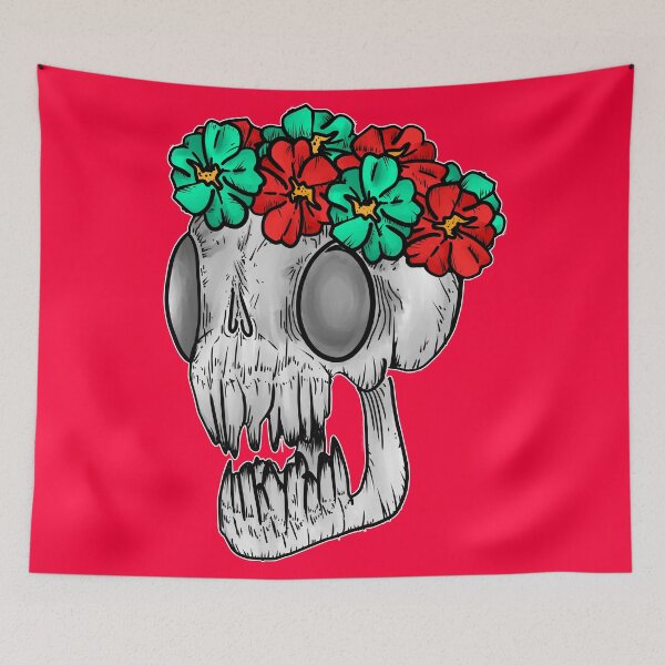 Item preview, Flower Skull designed and sold by TheBeardedCat.