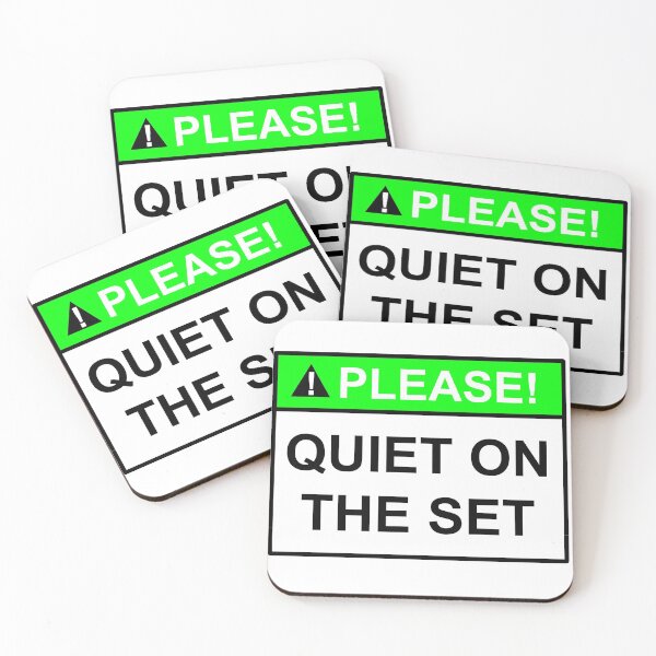 Item preview, Please quiet on the set sign designed and sold by SumoShark.