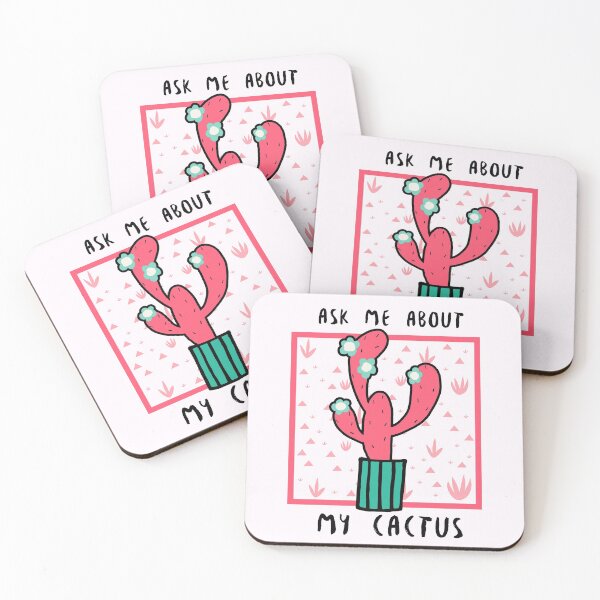 Item preview, Beautiful Cactus Art "Ask me about my cactus" Gift for cactus lover designed and sold by TamGustam.