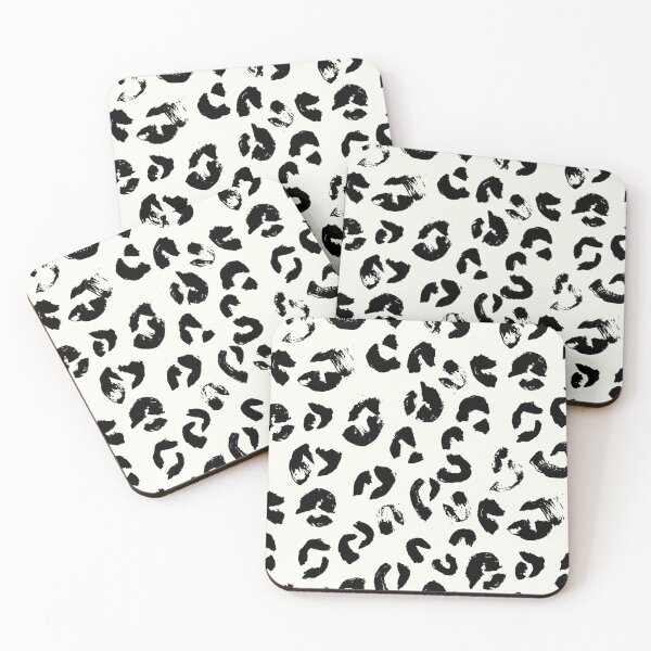 Item preview, Black and White Handmade Leopard Texture Inverted designed and sold by Carolina Diaz.