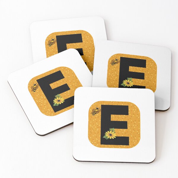 Item preview, Alphabet E Honeycomb Bee designed and sold by Fas Designs.