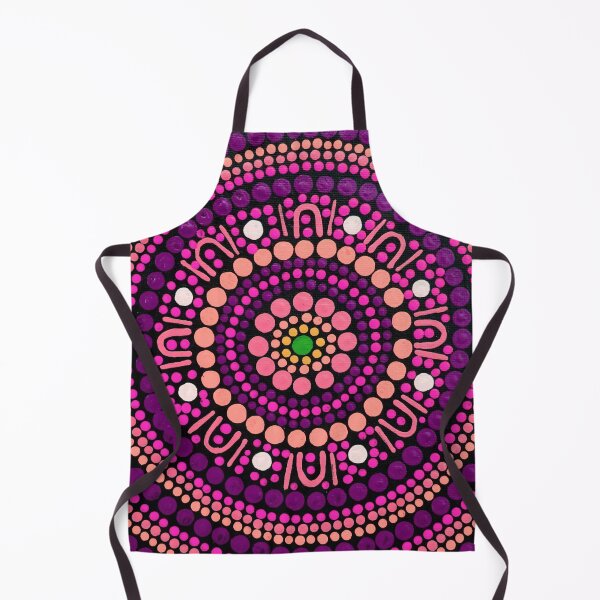 Item preview, Aboriginal Art Gathering Mandala Pink and Purple designed and sold by GhostGumDesigns.