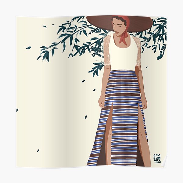 Modern Filipina Farmer Poster