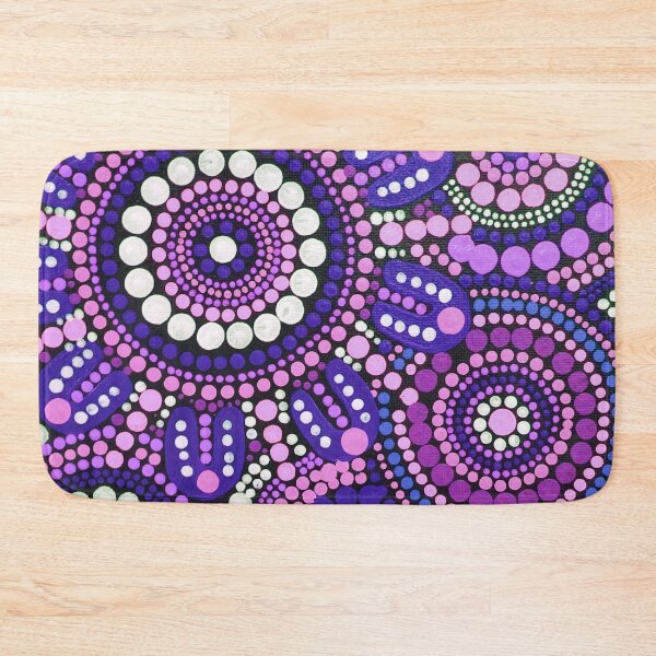 Item preview, Aboriginal Art Purple Pattern Family Gathering designed and sold by GhostGumDesigns.