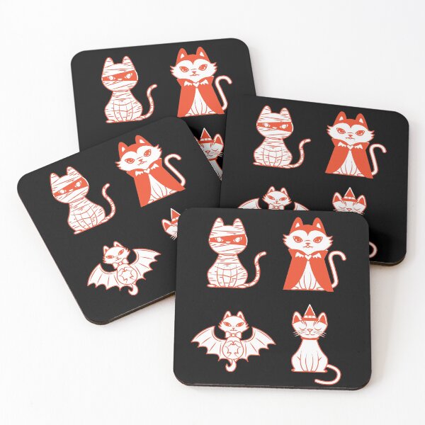 Item preview, 4 Cute Halloween Cat Sticker Set designed and sold by AliCaliDesigns.