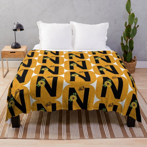 Item preview, Alphabet N Honeycomb Bee designed and sold by Fas Designs.