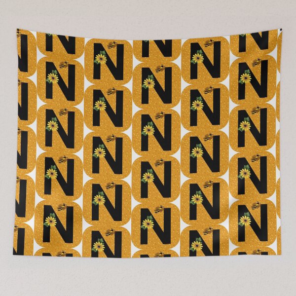 Item preview, Alphabet N Honeycomb Bee designed and sold by Fas Designs.