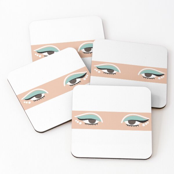 Item preview, The modern and elegant cateye in brown eyes and teal eyeshadow  designed and sold by Nathsmo.