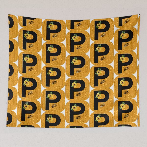 Item preview, Alphabet P Honeycomb Bee designed and sold by Fas Designs.