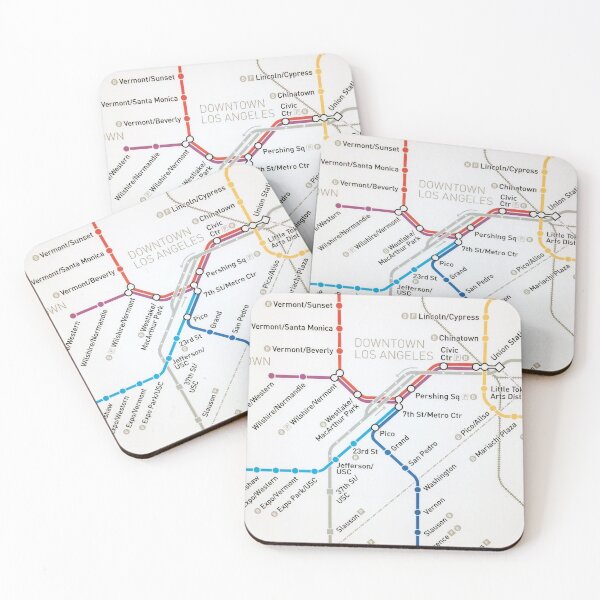 Item preview, LA Metro map designed and sold by Poptopia.