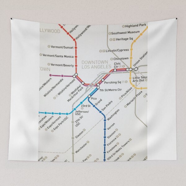 Item preview, LA Metro map designed and sold by Poptopia.