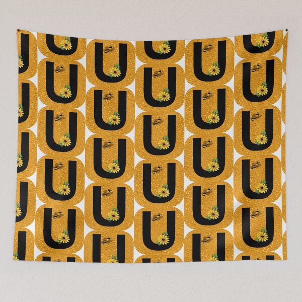 Item preview, Alphabet U Honeycomb Bee designed and sold by Fas Designs.
