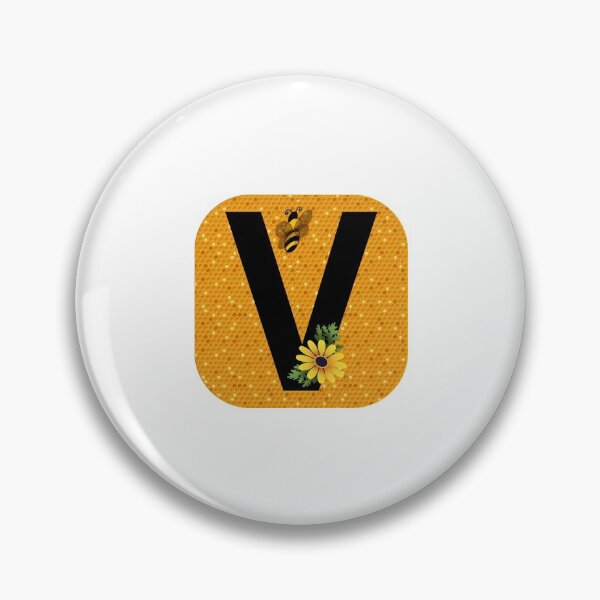 Item preview, Alphabet V Honeycomb Bee designed and sold by Fas Designs.