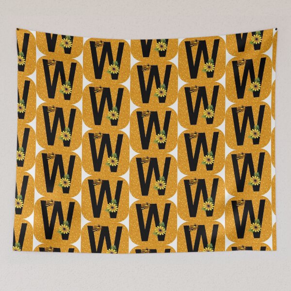 Item preview, Alphabet W Honeycomb Bee designed and sold by Fas Designs.