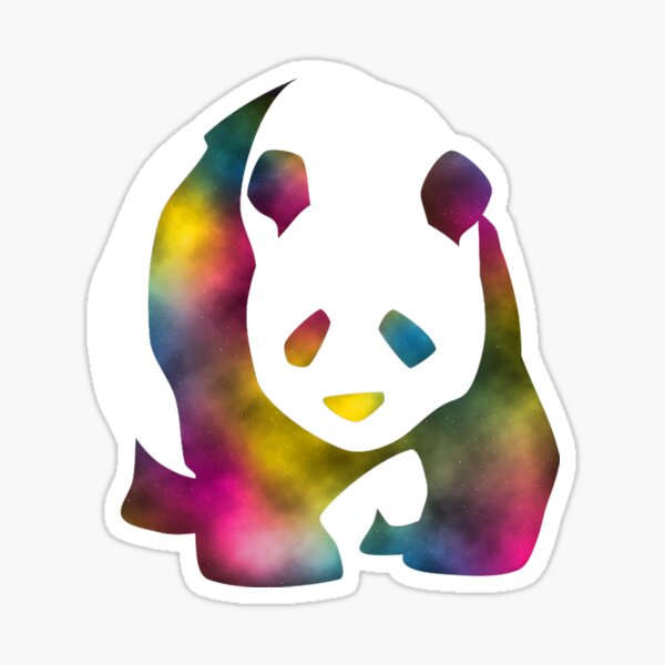 Pansexual Pride Nebula Panda Sticker By Spaceacedesigns Redbubble