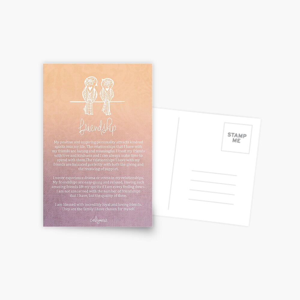 Affirmation - Friendship Postcard