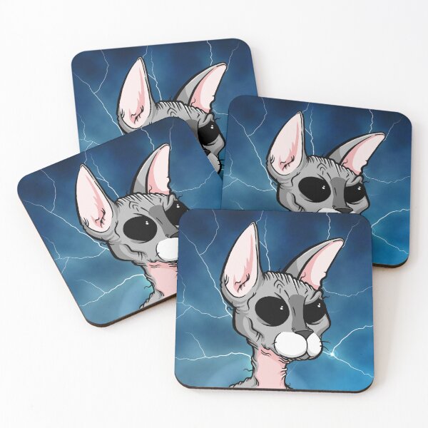 Item preview, Lightning Sphynx - Hairless Cat designed and sold by SMilllar.