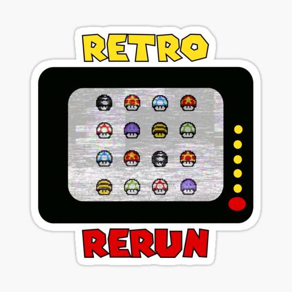 Retro Rerun Sticker