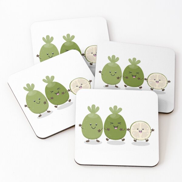 Item preview, Cute pineapple guava feijoa cartoon illustration designed and sold by FrogFactory.