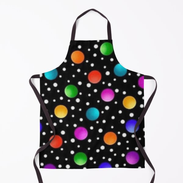 Item preview, Colorful Polka Dots Pattern On black background designed and sold by TheCatmeow2000.