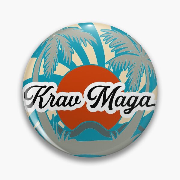 Item preview, Krav Maga Beach T-Shirt, Retro, Red Sun and Palm Trees designed and sold by Polishthestone.
