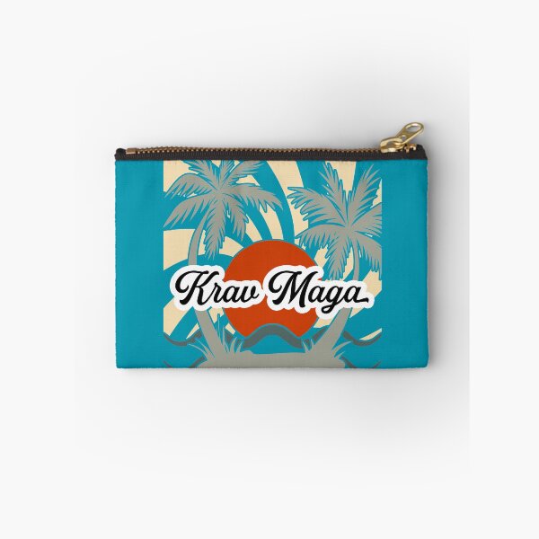 Item preview, Krav Maga Beach T-Shirt, Retro, Red Sun and Palm Trees designed and sold by Polishthestone.