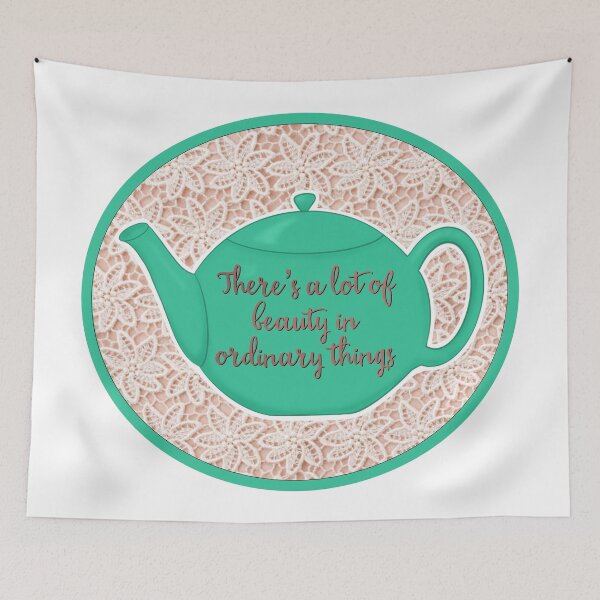 Item preview, There’s a Lot of Beauty in Ordinary Things Teal Teapot designed and sold by IlloriaChelsea.