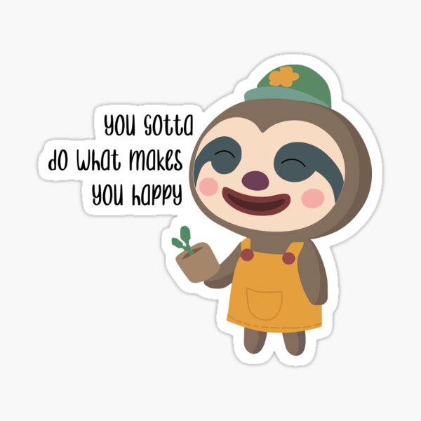 Sloth ACNH Sticker