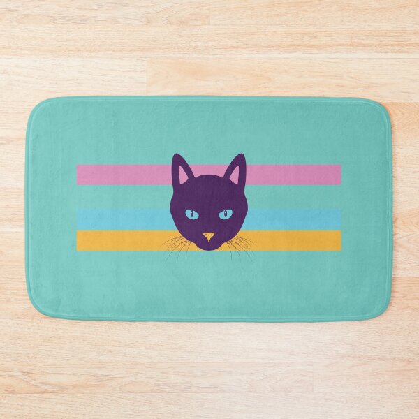 Item preview, Mysterious Purple Cat Face Art Geometric print designed and sold by doodabobs.