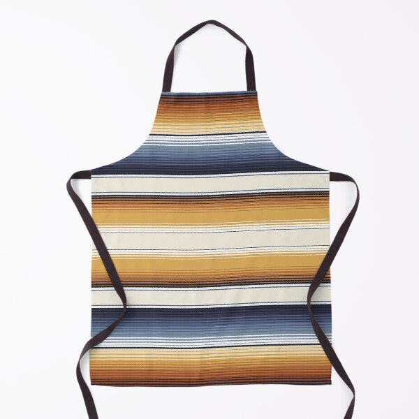 Item preview, Indigo Blue, Amber Brown and Navajo White Southwest Serape Blanket Stripes designed and sold by Artefficient.