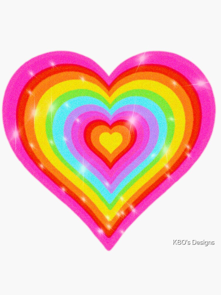 Mini Heart Stickers - Bright Rainbow – rebelinkco