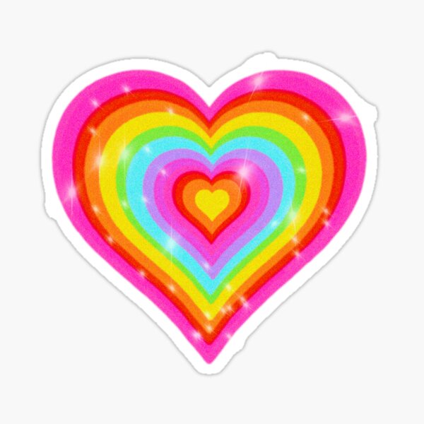Heart Stickers - Pastel Rainbow – rebelinkco