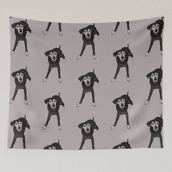 Item preview, Black Labrador Illustration  designed and sold by Liliana Caceres Designs.