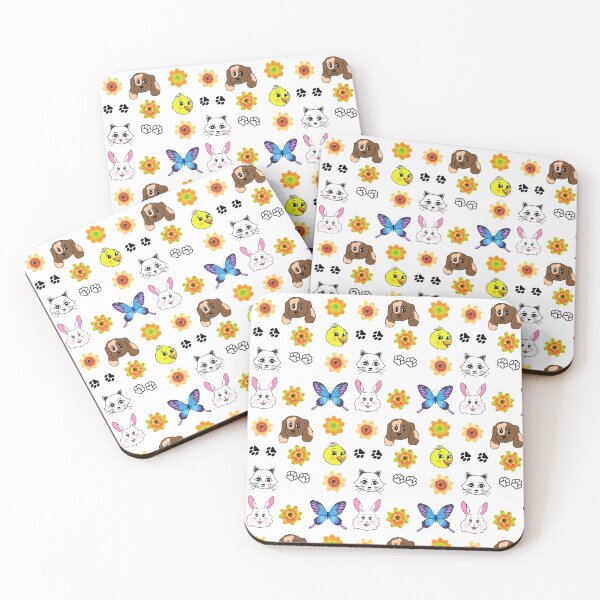 Item preview, Cute Animal Flower Pattern designed and sold by erimedle.