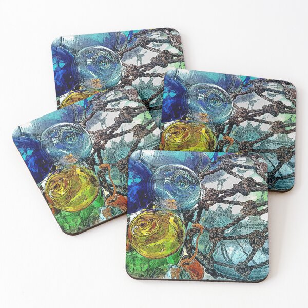 Item preview, Colorful Nautical Sea Glass Ball Floats designed and sold by DeAnna Hickman.