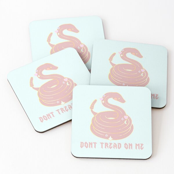 Item preview, Girls Gadsden, pink Gadsden flag, Don’t Tread Pretty Snake Pink, Dont Tread On Me, Rattlesnake, Pink Rattlesnake designed and sold by Anonymousbtb.
