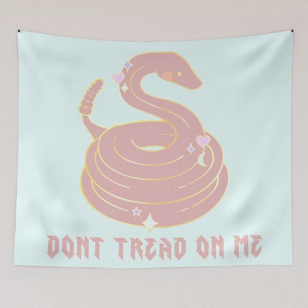 Item preview, Girls Gadsden, pink Gadsden flag, Don’t Tread Pretty Snake Pink, Dont Tread On Me, Rattlesnake, Pink Rattlesnake designed and sold by Anonymousbtb.