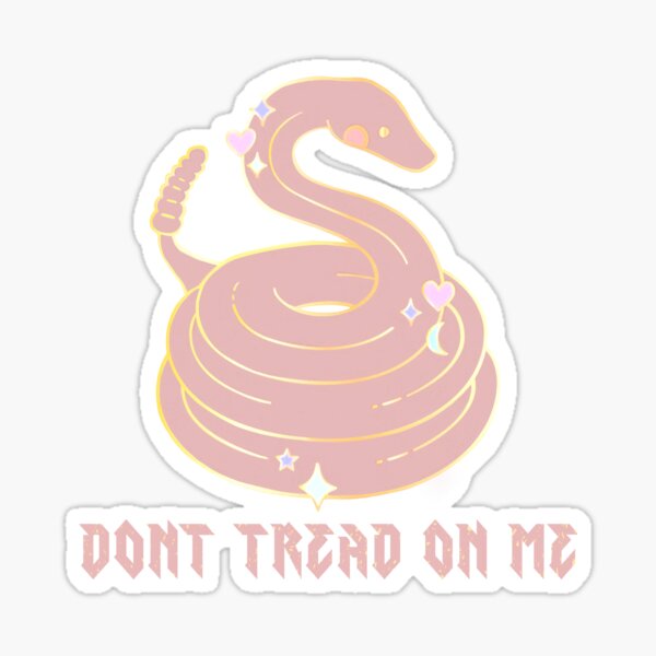 Girls Gadsden, pink Gadsden flag, Don’t Tread Pretty Snake Pink, Dont Tread On Me, Rattlesnake, Pink Rattlesnake Sticker